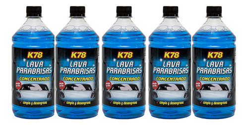 Lava Parabrisas K78 Concentrado 1 Litro X5 Un Auto Vehículo