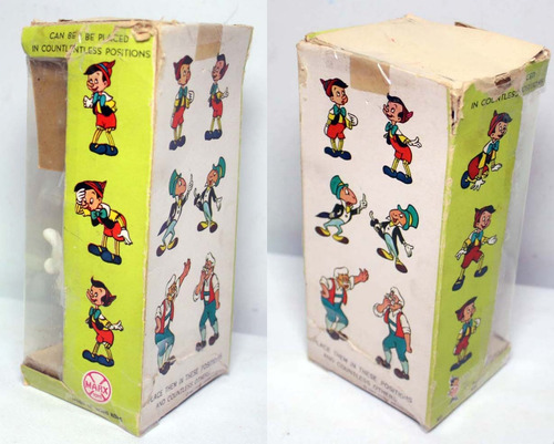 Bonecos Pinoccio E Gepetto Disney 1970 Marx Toys Com Caixas