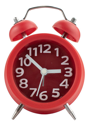 Relógio Despertador Retro Antigo Vintage 10cm Diversas Cores Cor Vermelho