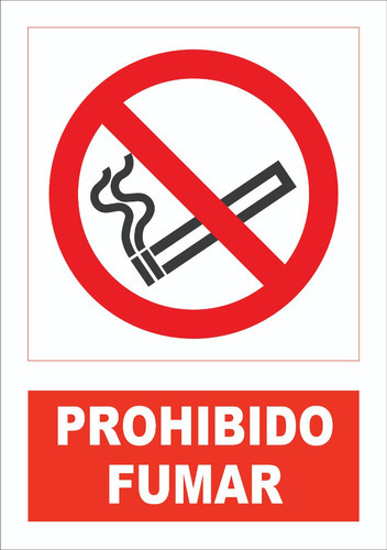 Carteles Prohibido Fumar -  40x30 