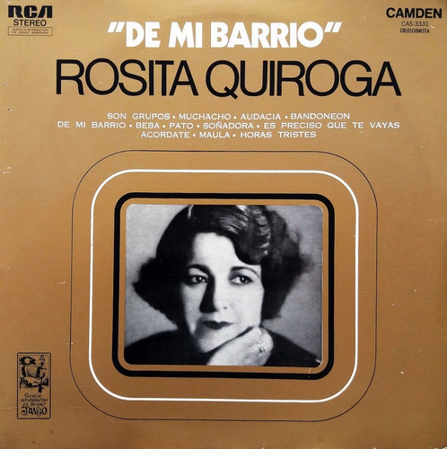 Rosita Quiroga - De Mi Barrio Disco Lp