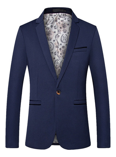 Saco Blazer Embroidered Caballero Slim Fit Premium Con Forro