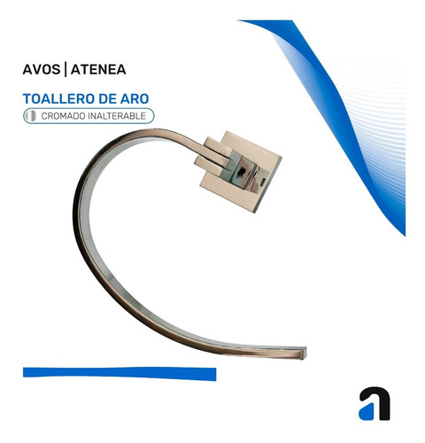 Imagen 3 de 10 de Toallero Aro 100% Metal Cromado / Avos Atenea Sale