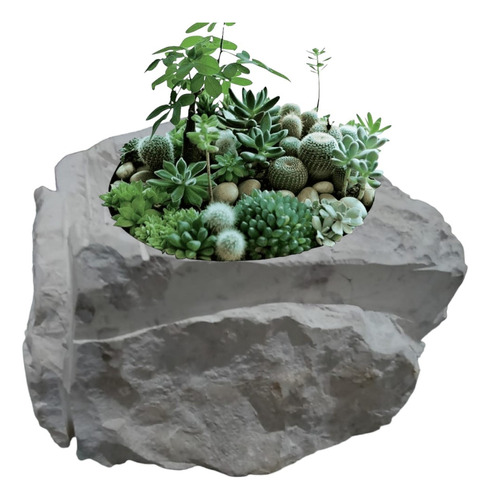 Maceta De Piedra Para Suculenta- Maceta Para Bonsai