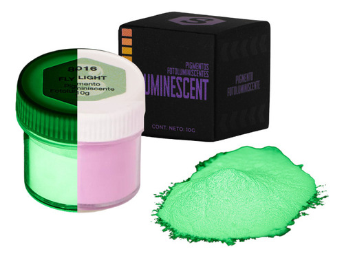 Pigmento Fosforescente Fluo Verde Para Resina X 10 Gramos