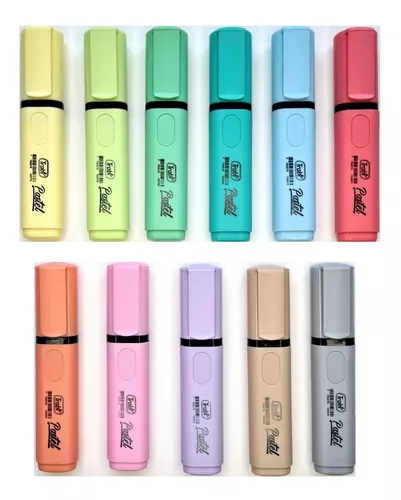 RESALTADORES TRABI PASTEL X 7 Colores – libreriaoasis.com