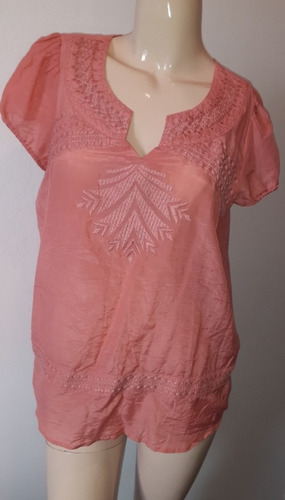 Blusa Con Bordados Talle G/xg 