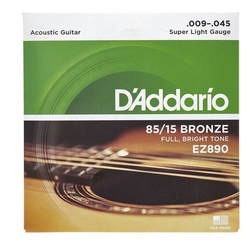 Encordado / Cuerdas Guitarra Acustica D'addario Ez890 9-45
