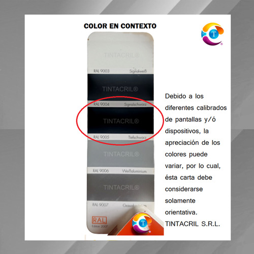 Esmalte Sintético Ral 9005 X 3.6 Lts. Negro Intenso Brillante