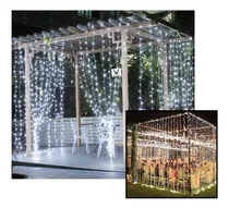 Comprar Cascada Led Blanca 3x2m 360 Luces Navidad Luz Cortina