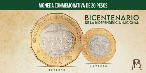 20 Pesos Bicentenario De La Independencia Nacional