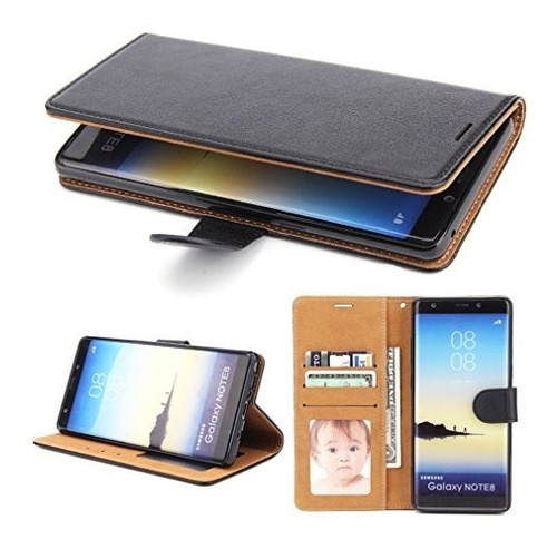 Galaxy Note 8 Case, Sowoko [book Style] Note 8 Funda De Piel