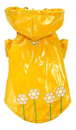 Polka Dots And Daisy Dog Impermeable Tamaño Pequeño 8 10 L