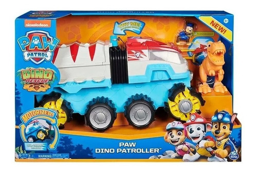Paw Patrol Camion Dino Rescue Chase Y Lanzador Mi Cielo Azul