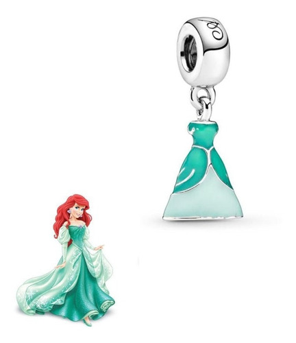 Charm Colgante Vestido De Ariel Sirenita Disney Pandora 