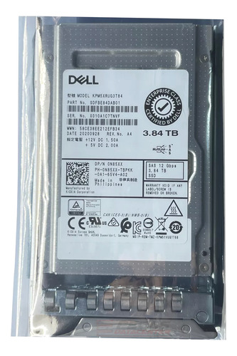 Ssd Dell 3.84tb Sas 12gb Read Intensive 2.5 Com Gaveta 0n85xx N85xx * Cor Prateado