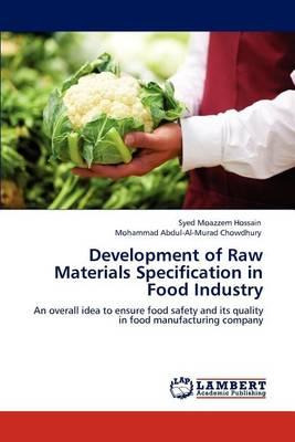 Libro Development Of Raw Materials Specification In Food ...