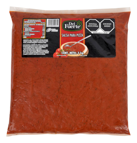 Salsa Base Para Pizza 3 Bolsas De 3 Kilos C/u Del Fuerte