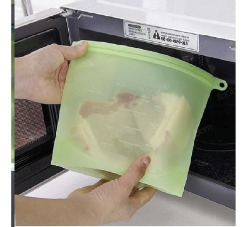 Imagem 7 de 9 de Kit 4 Saco Silicone Armazenar Freezer Reutilizável 1l