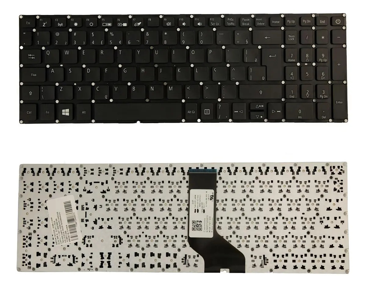 Teclado Notebook Acer Aspire 3 A315-53 A315-41 Abnt2 Cor Preto Idioma Português Brasil