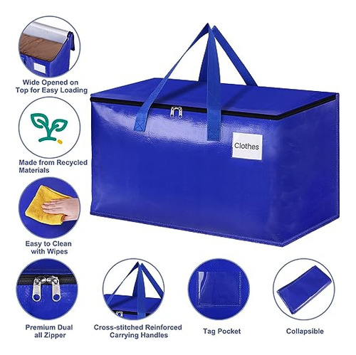 Bolsas Mudanza Resistentes, Almacenamiento Cremallera, Asas