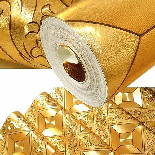 Papel Tapiz - Qihang Fondo De Lujo De La Hoja De Oro Mosai