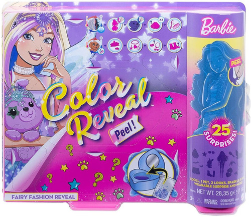 Barbie Color Reveal 25 Surprises Fairy Fada Fashion 2021