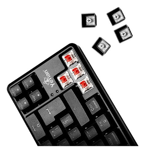 Imagen 3 de 3 de Teclado Mecánico Yeyian Akil Tkl Rgb Bluetooth