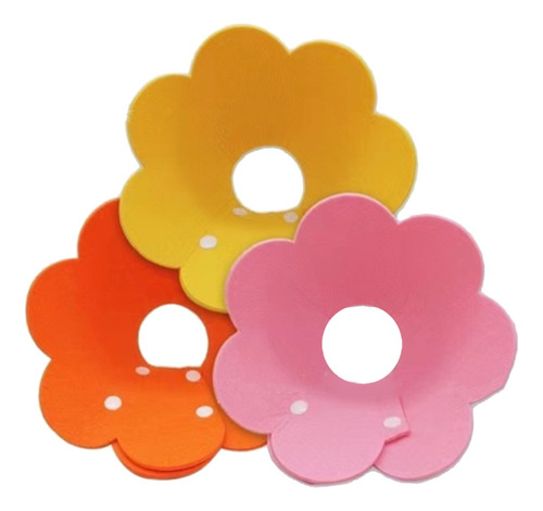 Collar Isabelino Ajustable Para Mascotas Girasol Forma 3 Pcs