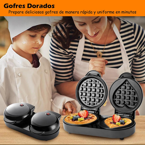 Mini Waflera De Doble Plato, Wafflera Cocina, Máquina Para