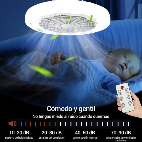 Ventiladores Silenciosos Com Controle Remoto Led Para