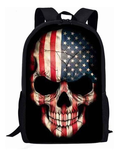 Dnn Mochila Com Estampa Caveira, Bolsa Escolar, 1ª A 6ª