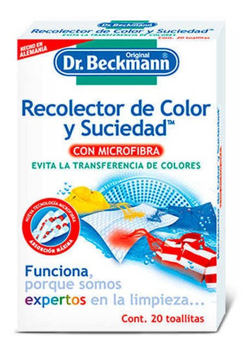 Dr. Beckmann Recolector De Color Y Suciedad 20 Unid