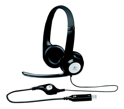 Headset Usb Logitech H390 Em Couro Com Controle De Volume