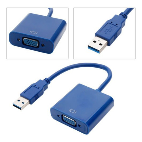 Usb 3.0 Vga Multi Display Cable Adaptador Tarjeta Video