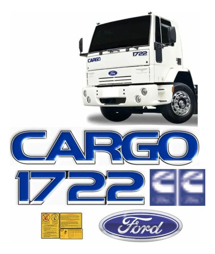 Kit Adesivos 3d Compatível Ford Cargo 1722 Caminhão Kit52 Cor Kit Padrão