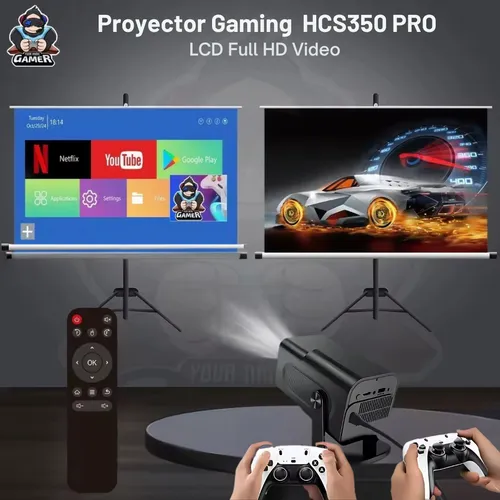 Proyector Mini Hcs350 Pro-gaming Wifi Android 12 Bt5.0