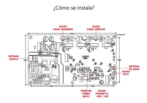 Imagen 3 de 5 de Módulo Amplificador Audio Estéreo 150w Fuente Incorporada