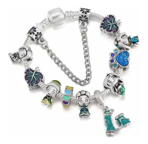 Pulsera Compatible Pandor Princesas Charms Disnei Mujer Amor