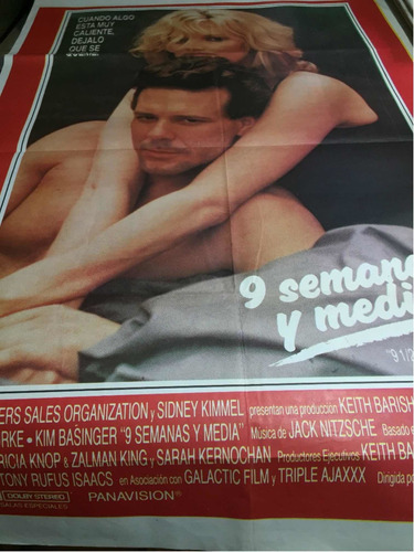 Poster 9 Semanas Y Media Kim Bassinger M Rourke Original