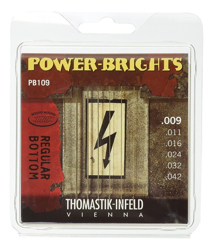 Thomastik Pb109 Power Brights Encordado Para Guitarra 09