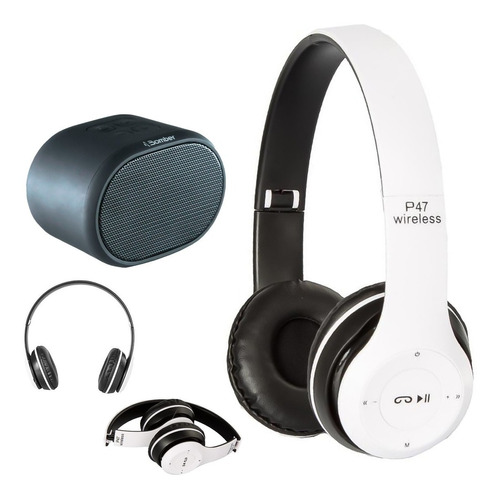 Combo Parlante Bluetooth Bomber + Auriculares Bluetooth Bla