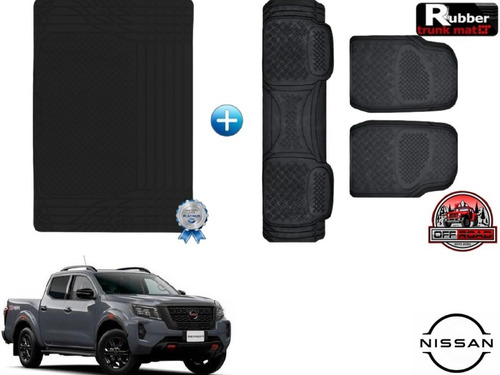 Tapetes 3pz + Tapete Cajuela Rd Nissan Frontier 2021 A 2023