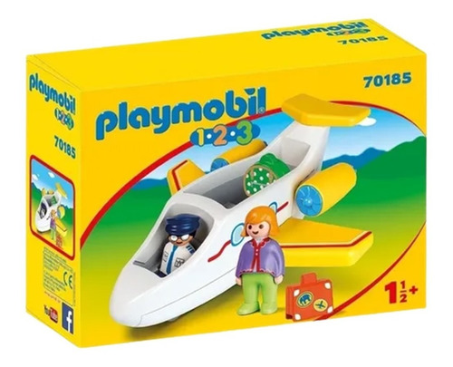 Playmobil 1.2.3 Avión 2 Muñecos Accesorios 70185 Original