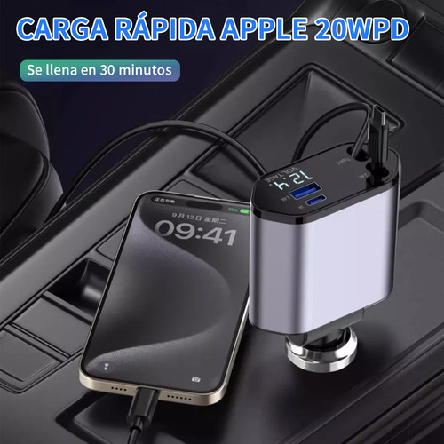 Carregador Rapid Cap -co -carrier 4 Em 1 De 120 W.