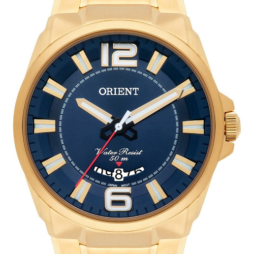 Relógio Orient Masculino Dourado Original C/ Nf + Garantia