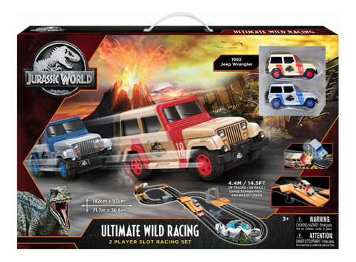 Jurassic World Ultimate Wild Racing 2 Player Slot Racing Set