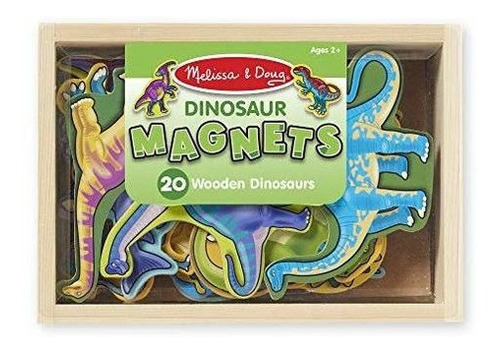 Melissa Y Doug Dinosaurios Magneticos De Madera En Una Caja 