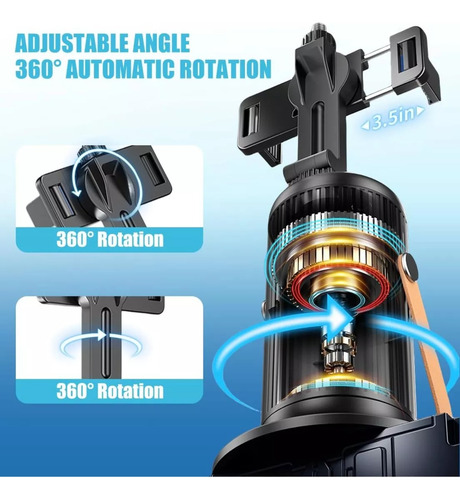 Gimbal Con Ia Seguimiento Facial 360° Tripode Contenidos Negro