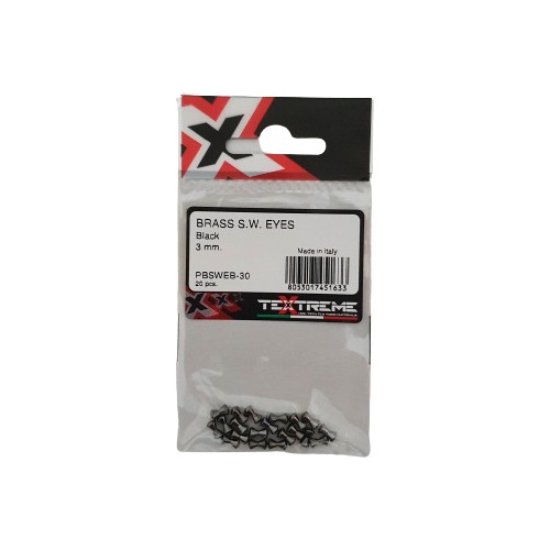 Ojos Laton Atado Moscas Textreme 3 Mm Black